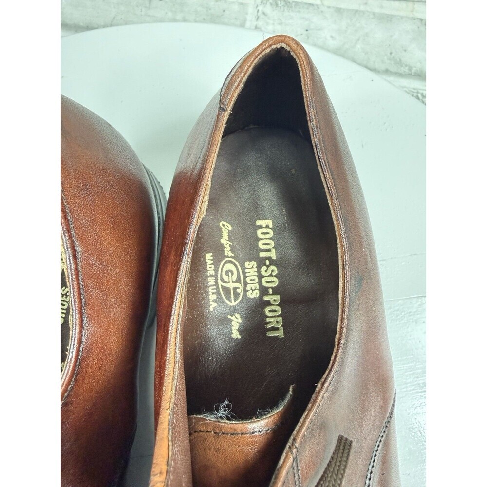 Foot-So-Port Supreme VINTAGE Men’s 12.5 Brown Leather Classic Derby Shoes NEW - Picture 11 of 14